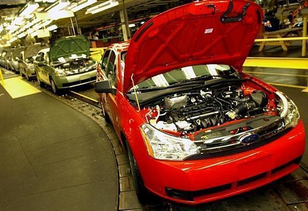 The Newly Redesigned 2008 Ford Focus at Wayne Assembly Plant.